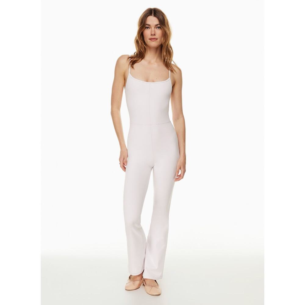 Aritzia Light Cream Fitted Spaghetti-Strap Jumpsuit